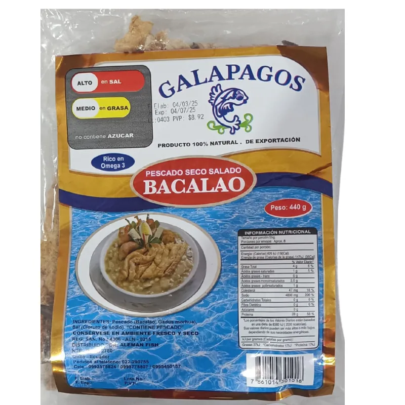 BACALAO PESCADO SALADO GALAPAGOS 440G