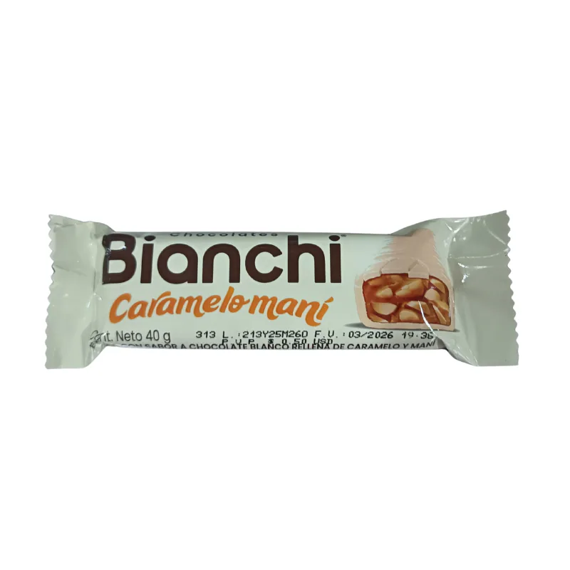 BIANCHI BLANCO CARAMELO MANI 40G (12)