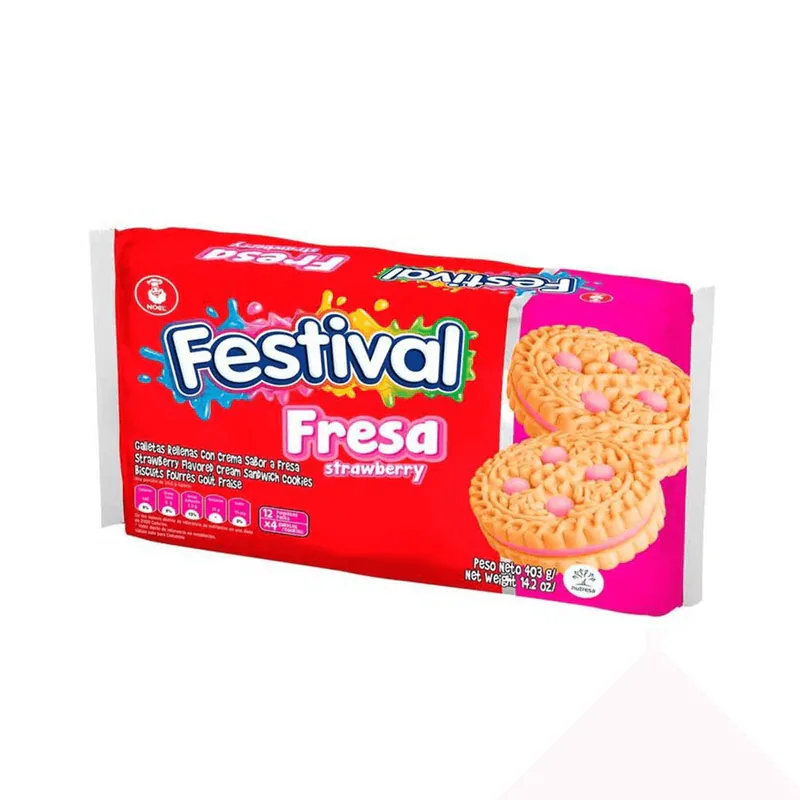GALLETA FESTIVAL FRESA FUNDA X12UN