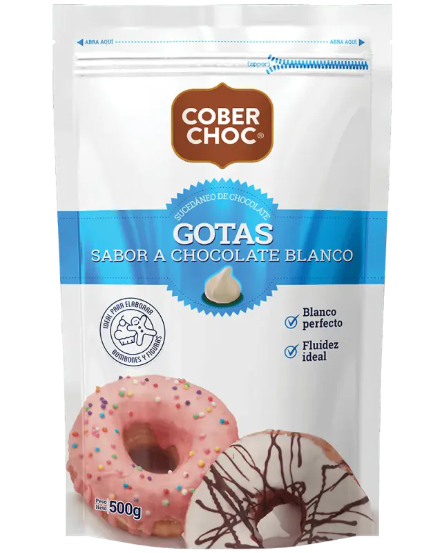 COBERCHOC GOTAS BLANCAS 500G