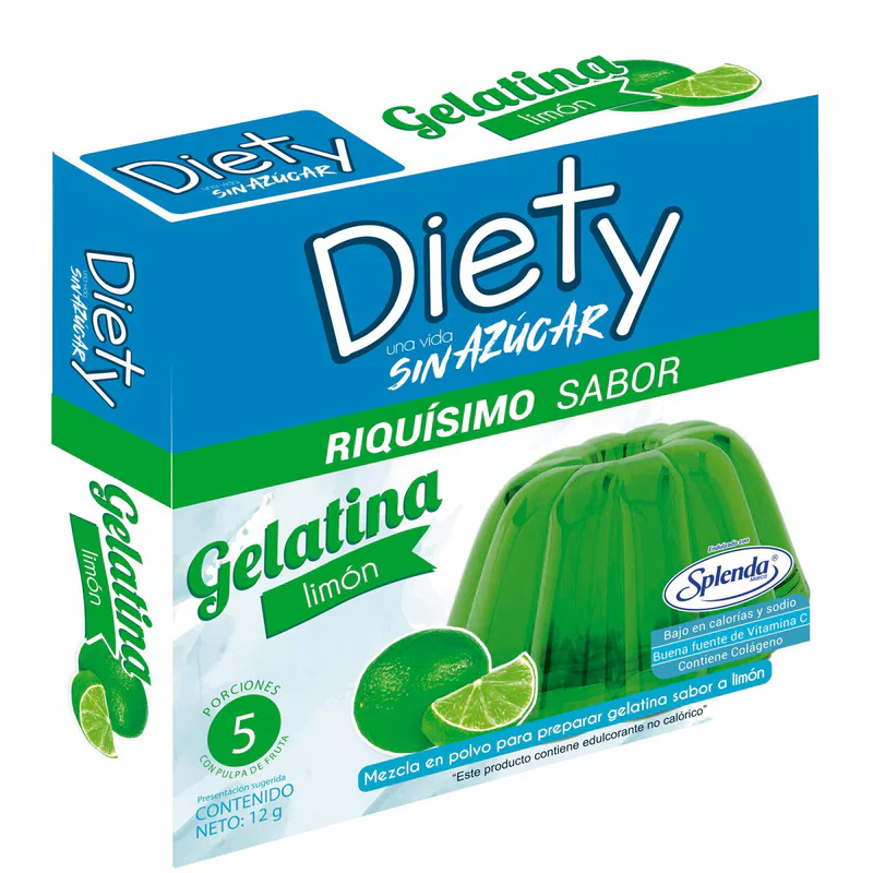 GELATINA LIMON SIN AZUCAR DIETY 12G