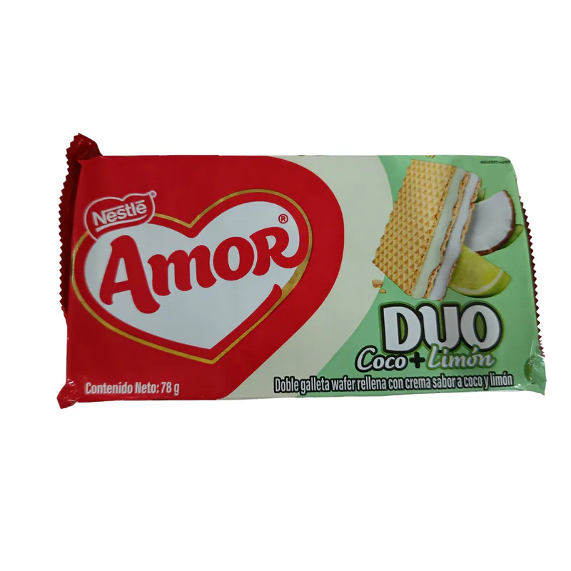 AMOR WAFERS LIMON COCO 78G EC
