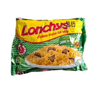 Fideos Instantáneos Sabor a Carne de Res LONCHYS, 80g