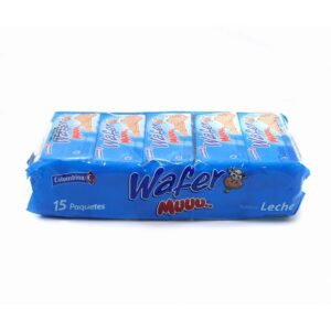 Galleta Wafer MUUU Leche, Funda (15 Paquetes)