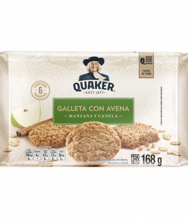Galletas con Manzana y Canela QUAKER, 168g