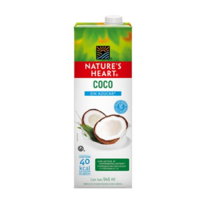 Bebida de Coco (sin azúcar) NATURES HEART, 946Ml