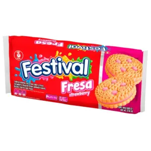Galletas Rellena con Crema de Fresa FESTIVAL, 600g
