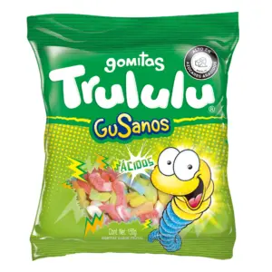 Gomitas Gusanos Ácidos TRULULU, 80g