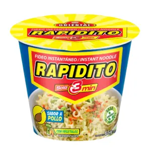 Fideos Instantáneos Sabor a Pollo RAPIDITO, 65g