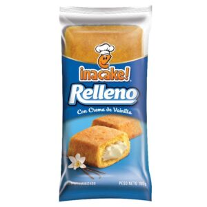 Cake de Vainilla Relleno INACAKE, 100g