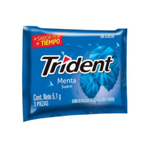 CHICLE TRIDENT SABOR MENTA (3 Unidades x Sobre) - Unidad