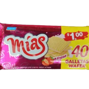 Galletas Rellenas con Crema Sabor a Fresa MIAS, 157g