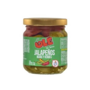Jalapeños Rojos y Verdes OLÉ (Envase de Cristal), 200g