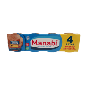 Atún en Aceite de Girasol MANABÍ, Tetrapack (4x80g)