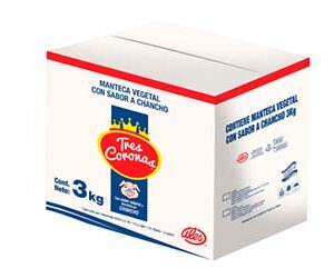 Manteca TRES CORONAS Bloque 3Kg