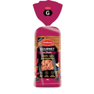 Pan Integral con Frutos Rojos y Almendras Gourmet, 500g