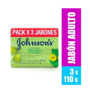 JABON JOHNSONS UVA VERDE 3X110G