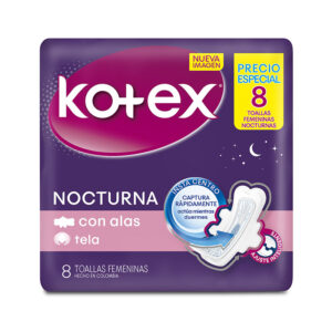 TOALLA FEM KOTEX NOCT TELA X8