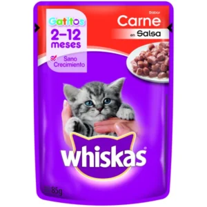 GATITOS CARNE SALSA 85G WHISKAS