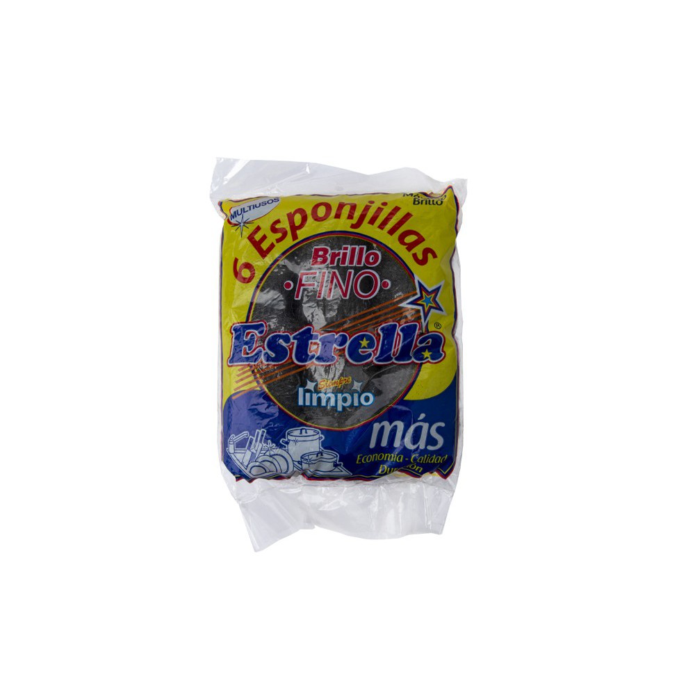 ESPONJILLAS LUSTRE ESTRELA 6X24