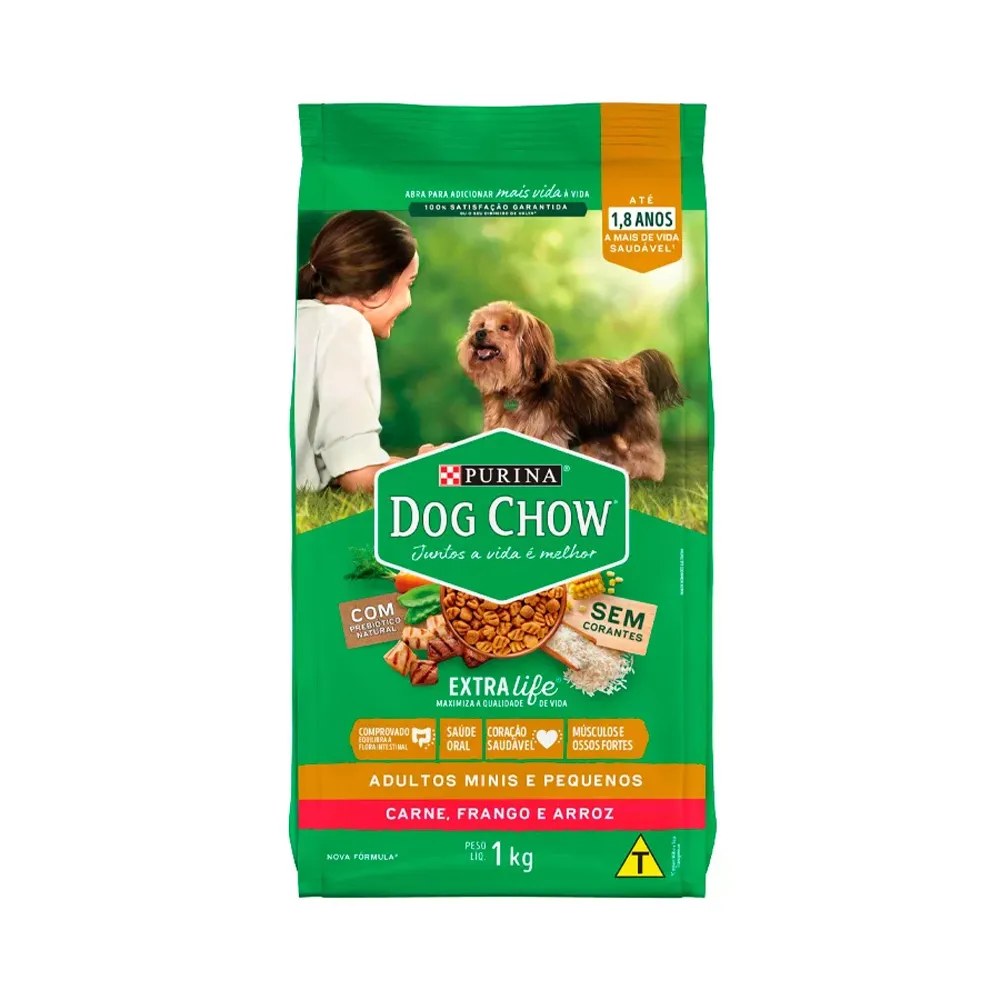 CROQUETAS DOG CHOW 1KG ADULTOS MINIS (NARANJA)