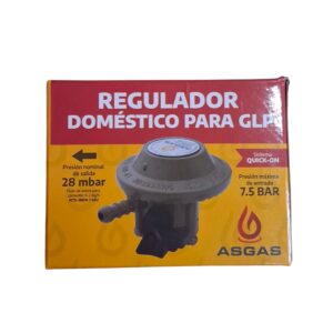 REGULADOR DOMESTICO ASGAS PARA GLP 7.5 BAR