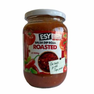 ESY SALSA DIP ROJA ROASTED FRASCO VIDRIO 500G