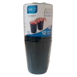 VASO ACRILICO NEGRO 3OZ 12UN