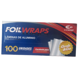 LAMINAS DE ALUMINIO 100 HOJAS 24C FOIL WRAPS