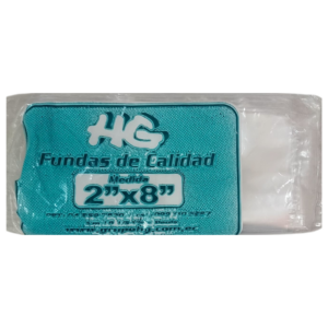 FUNDA PLASTICA 2X8 HG X1000 PEQ.  ( BOLO)