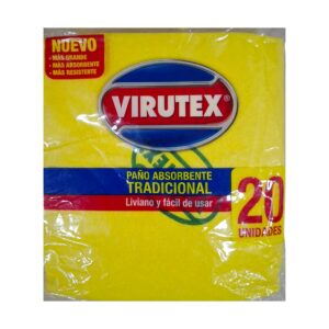 VIRUTEX PAÑO ABSORBENTE TRADICIONAL X20 37X40 CM