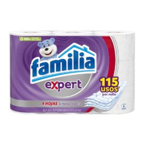 PAPEL HIGIENICO FAMILIA EXPERT X9 ROLLOS (4PQT)