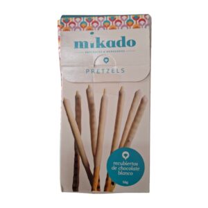 MIKADO PRETZELS CHOCOLATE BLANCO 50G