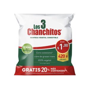 MANTECA LOS 3 CHANCHITOS FDA BLANCA 420G