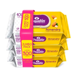 TOALLA HUMEDA ALMENDRA PEQUEÑIN PACK 300 PAÑITOS