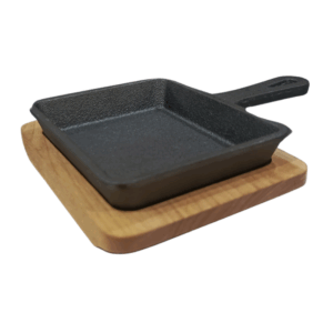 SARTEN DE HIERRO CUADRADO NEGRO PEQUEÑO WEST POINT HOME