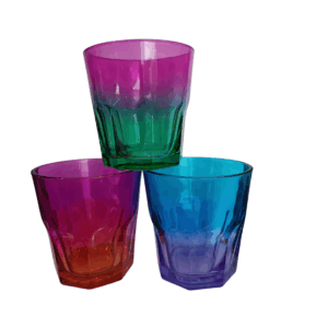 VASO DE VIDRIO DE COLORES SURTIDOS 131607-005