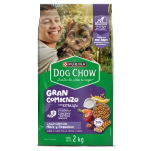 DOG CHOW CACHORROS MINIS PEQUEÑOS 2KG MORADO
