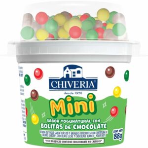 YOGUR MINI FIESTA BOLITAS CHOCOLATE 88G CHIVERIA