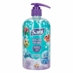JABON LIQUIDO PARA NIÑOS BUBBLE JOY SANI 480 ML
