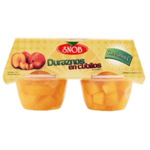 SNOB DURAZNOS EN CUBITOS PACK 2 226G