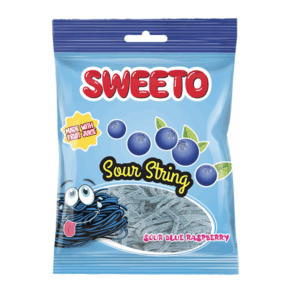 GOMITAS SWEETO TIRAS ACIDAS MORA AZUL 80G