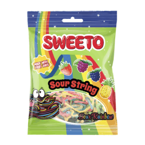 GOMITAS SWEETO TIRAS ACIDAS ARCOIRIS 80G