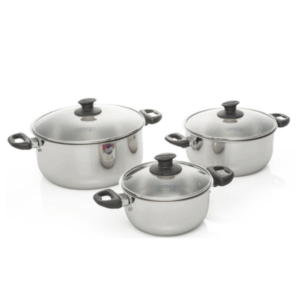 SET CALDEROS DE ACERO INOXIDABLE UMCO 6 PZS
