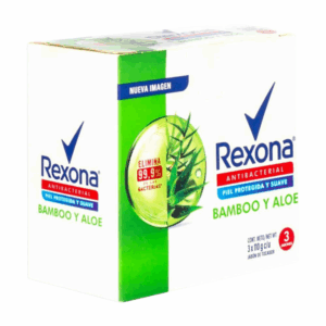 JABON REXONA BAMBOO/ALOE CAJITA 3X110G