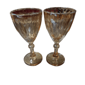 SET DE COPAS X 6 VIDRIO DE VINO AMBAR GLASS WARE