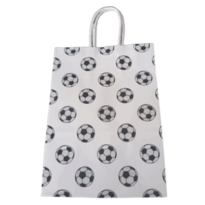 BOLSA DE REGALO FUTBOL BLANCA  MEDIANA SET10 X1