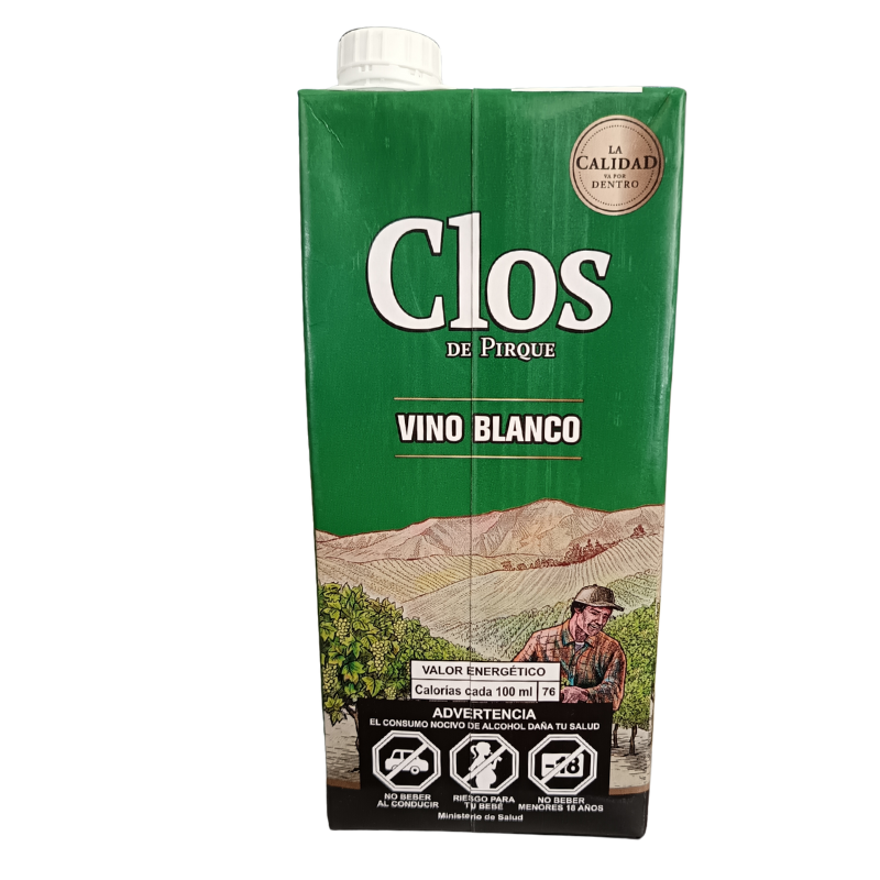 VINO CLOS DE PIRQUE VINO BLANCO 1000ML