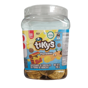 MONEDAS TIKYS DE CHOCOLATE TARRO 708 G